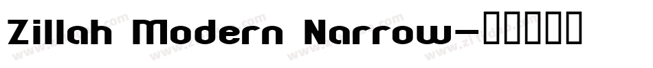 Zillah Modern Narrow字体转换